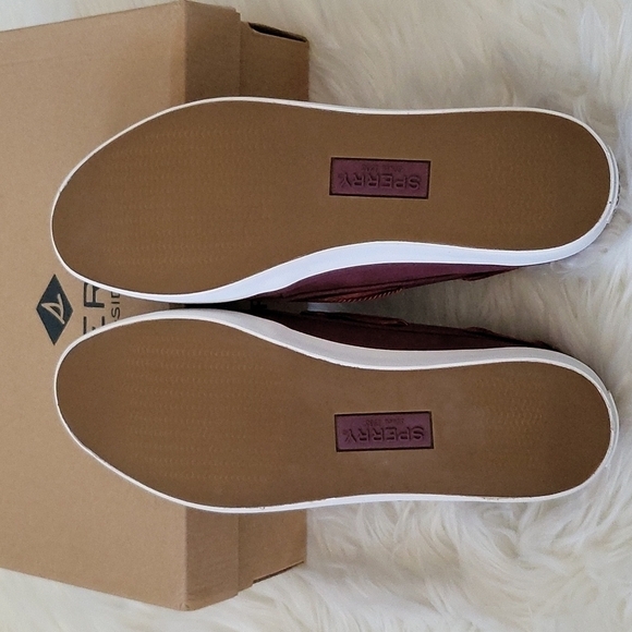 Sperry Sailor Boat top-sider leather boat shoes in Wine NIB - Picture 9 of 13